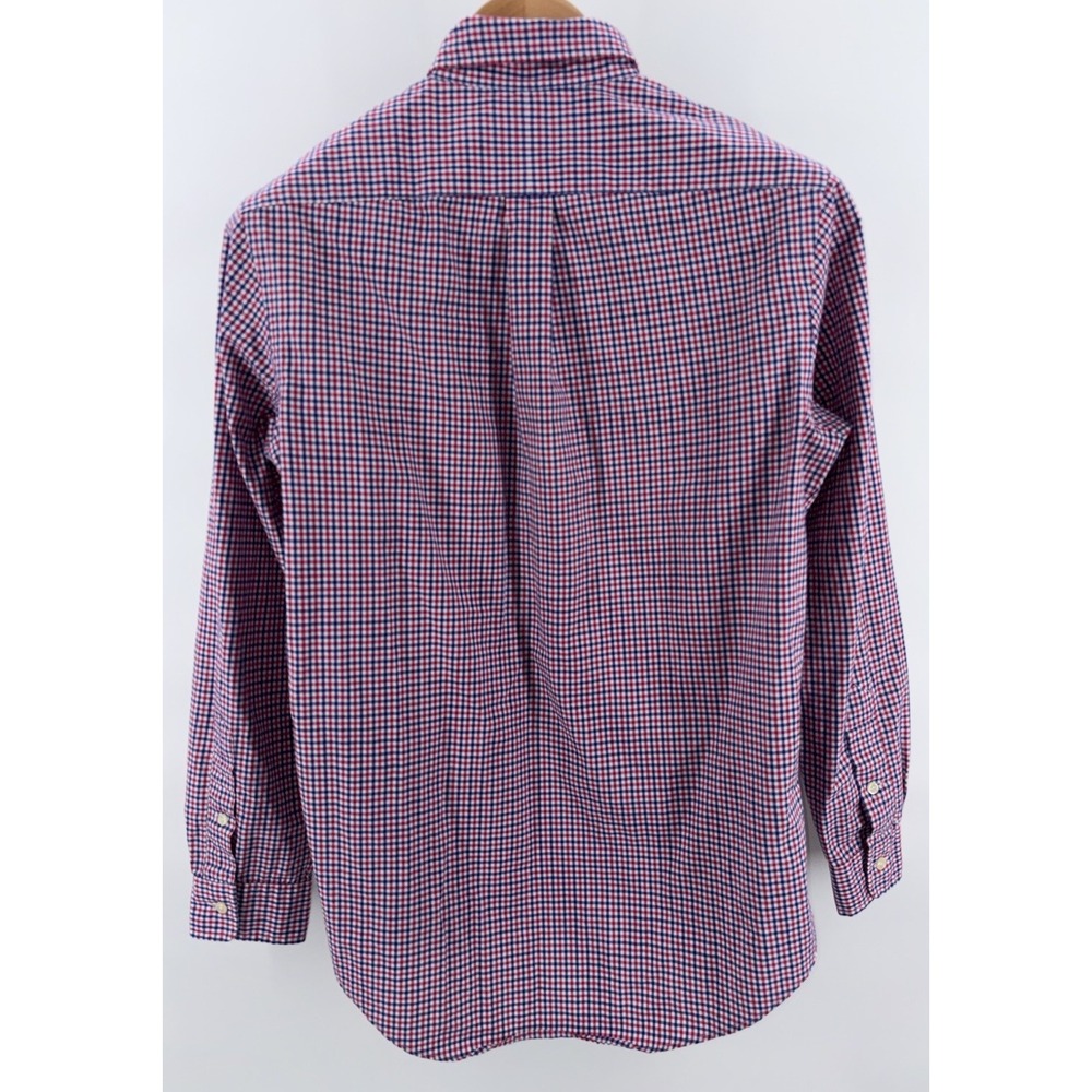 Polo Ralph Lauren Men's Small Red Blue Plaid Check Button Down Lightweight - Picture 6 of 6
